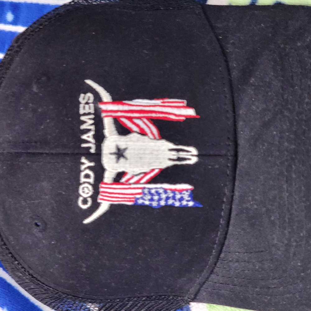 Cody James Black Cap with Embroidered Design
